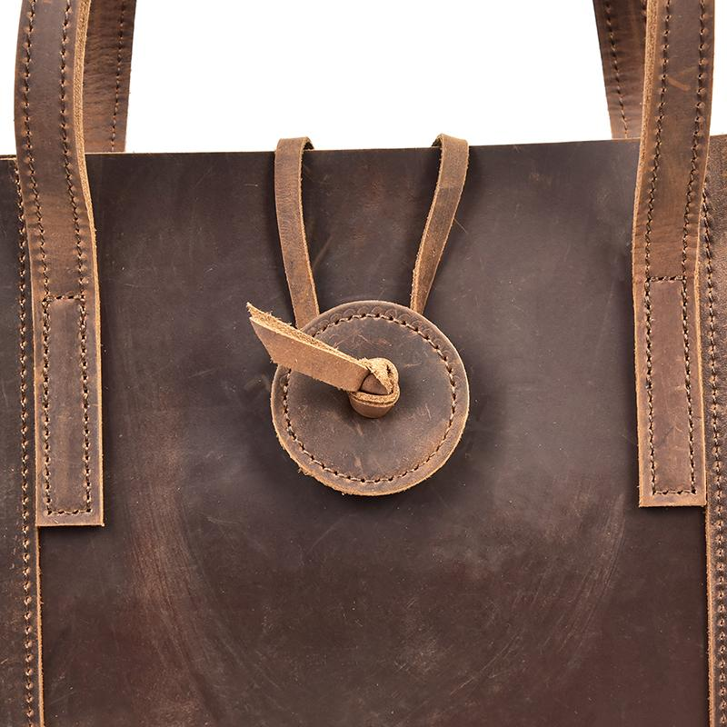 Women's Large Vintage Leather Tote Bag