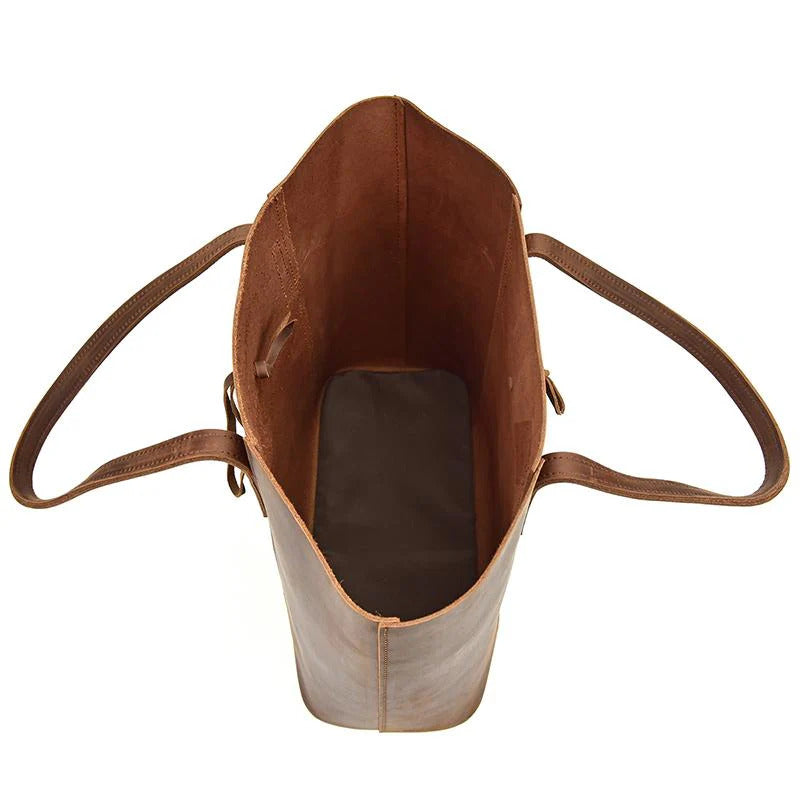 Women's Large Vintage Leather Tote Bag