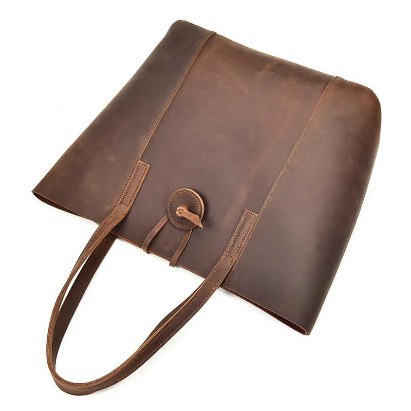 Women's Large Vintage Leather Tote Bag