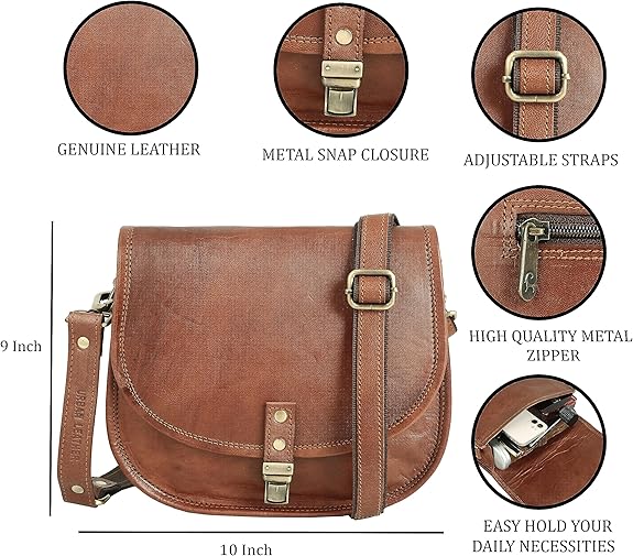 Women's Vintage Brown Leather Crossbody Bags