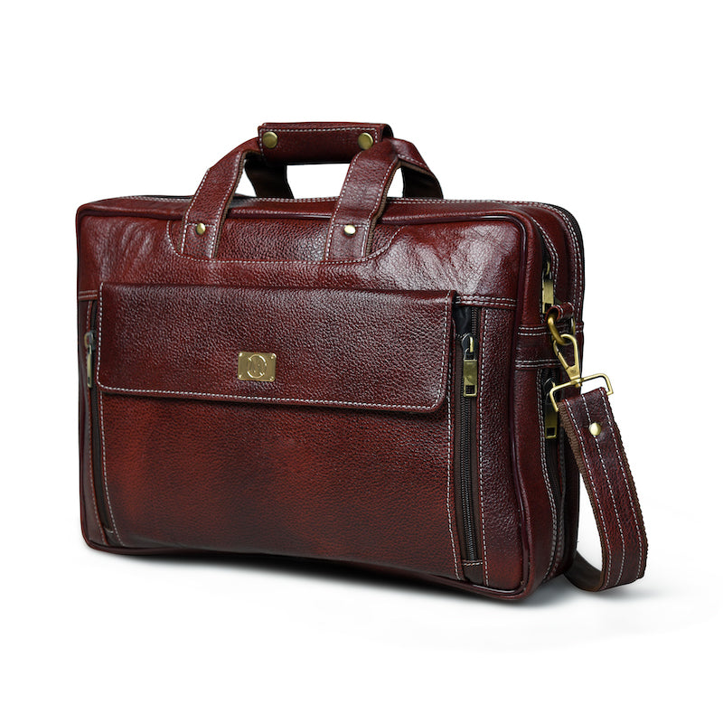 Zenith Leather Laptop Messenger Bag