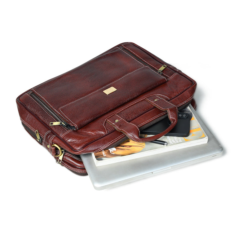 Zenith Leather Laptop Messenger Bag