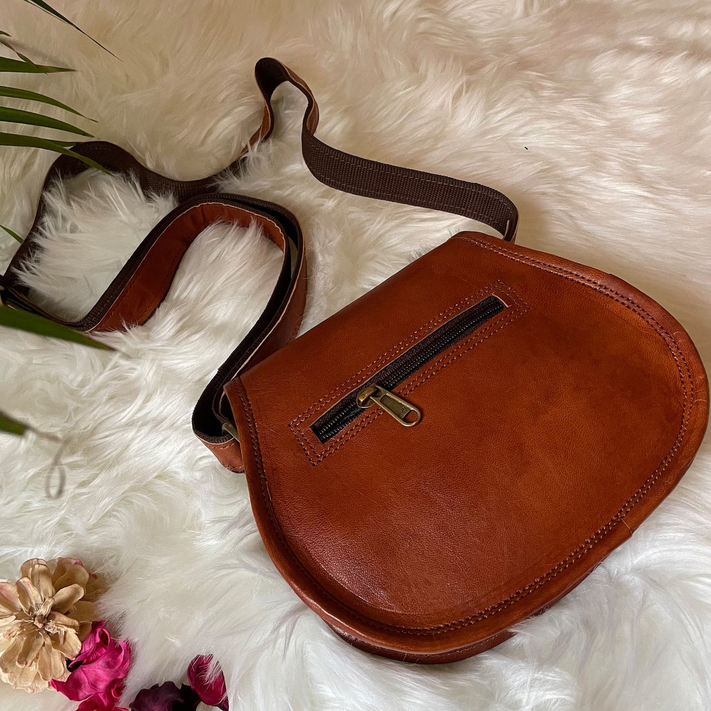 Mini Leather Crossbody Sling Purse