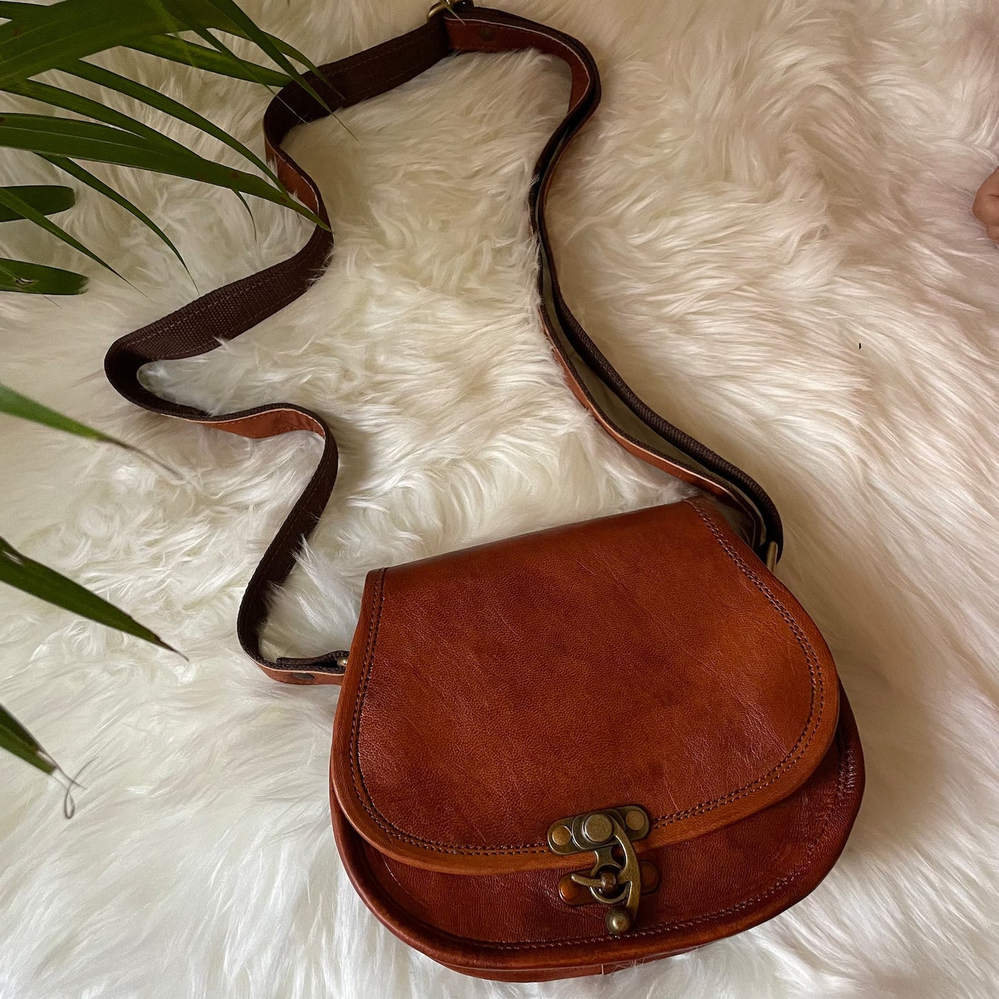 Mini Leather Crossbody Sling Purse