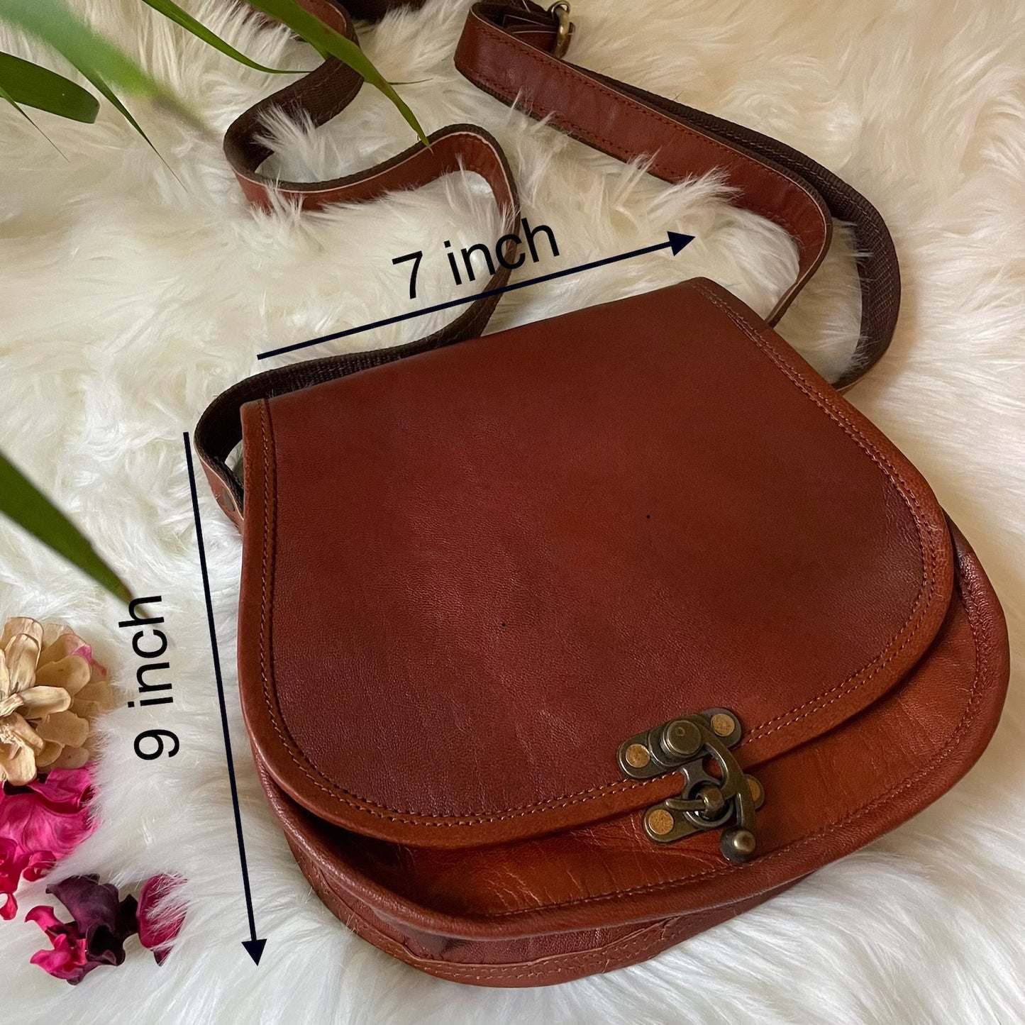 Mini Leather Crossbody Sling Purse