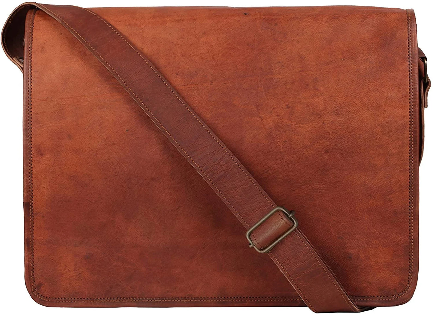 Genuine Leather Messenger Crossbody Bag