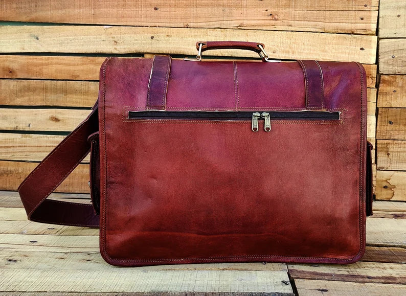 Handmade Leather Messenger Bag & Briefcase Laptop & Office Bag for Men & Women
