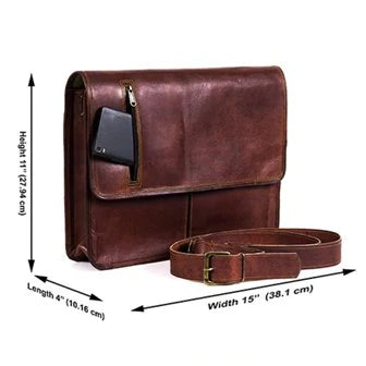 Vintage Full Flap Messenger Bag Men's