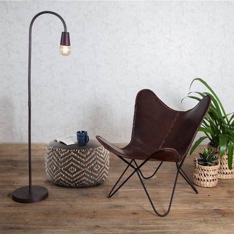Brown Leather Butterfly Chair Relaxing Chair