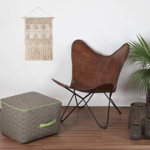 Brown Leather Butterfly Chair Relaxing Chair