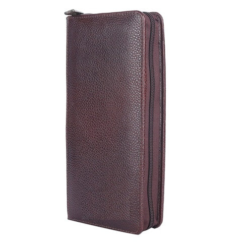 Brown Leather Unisex Passport Holder