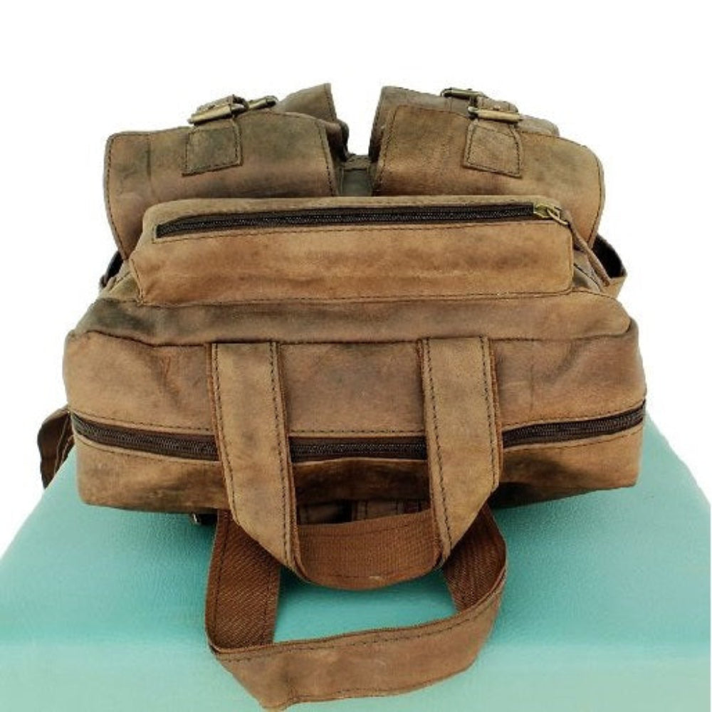 Buffalo Vintage Leather Laptop Backpack