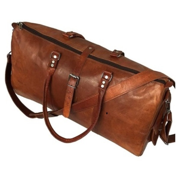 Classy Leather Duffle Gym Overnight Bag