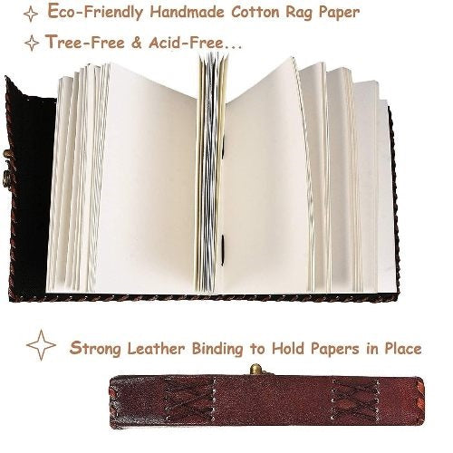 Embossed Leather Dragon with Stone Journal