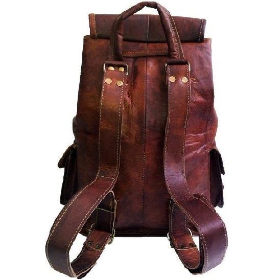Genuine Leather Backpack Rucksack Bag