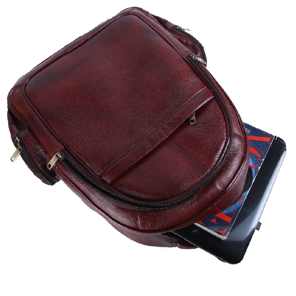 Genuine Leather Backpack Shoulder Travel Bag Unisex