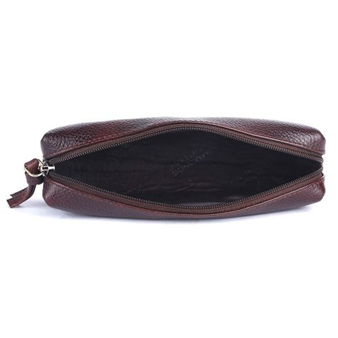 Genuine Leather Brown Utility Pouch