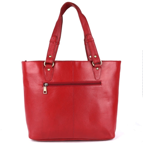 Genuine Leather Brown Women's Tote Handbag