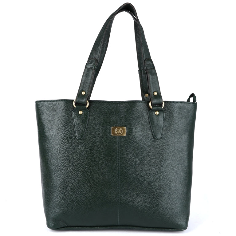 Genuine Leather Brown Women's Tote Handbag