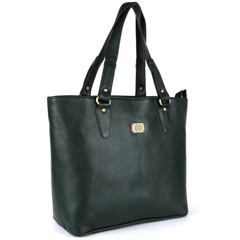Genuine Leather Brown Women's Tote Handbag