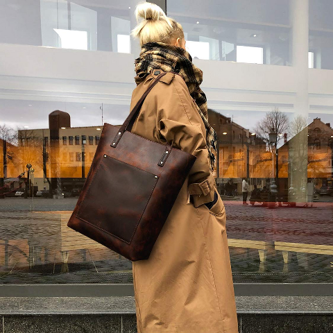Genuine Leather Casual Tote Bag
