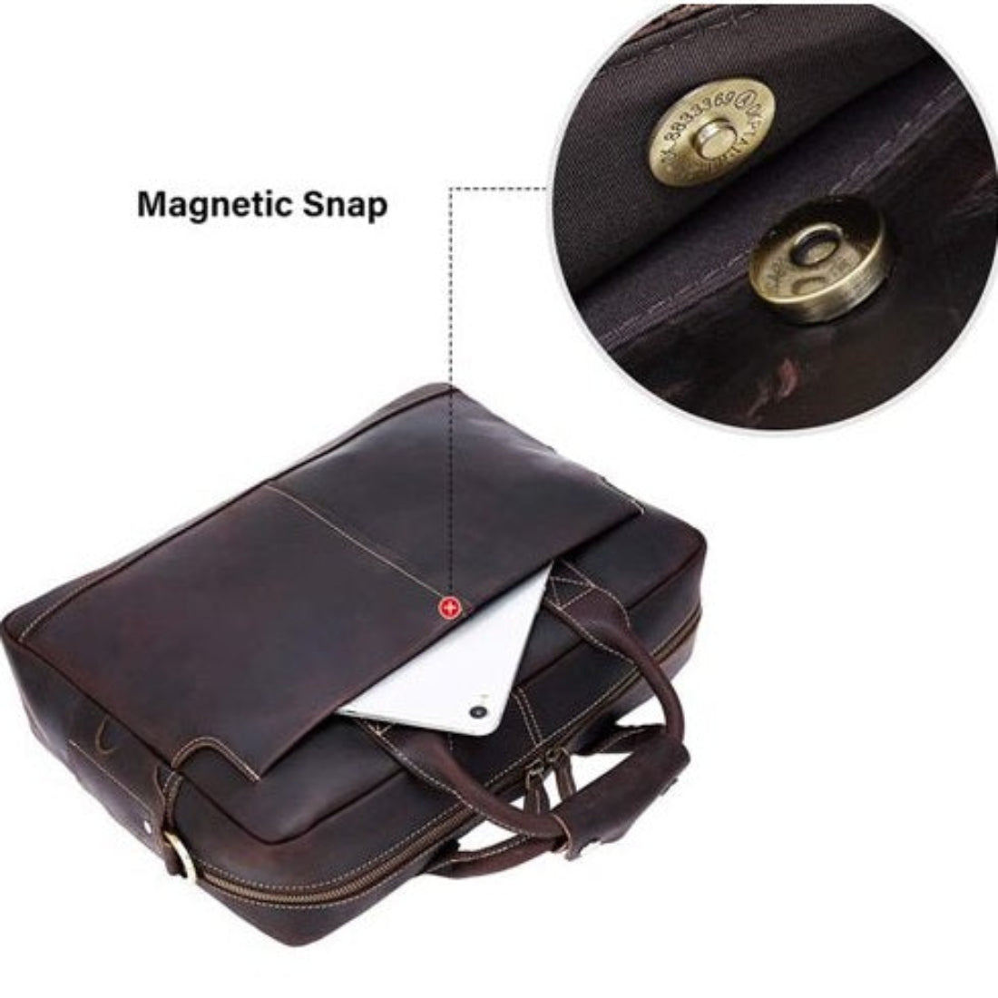 Genuine Leather Full Grain Briefcase Bag