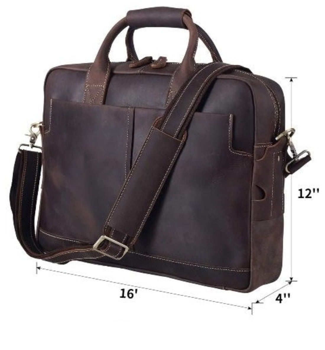 Genuine Leather Full Grain Briefcase Bag