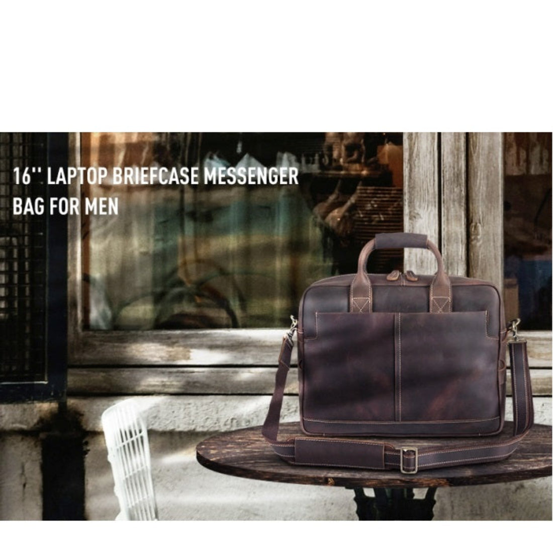Genuine Leather Full Grain Briefcase Bag