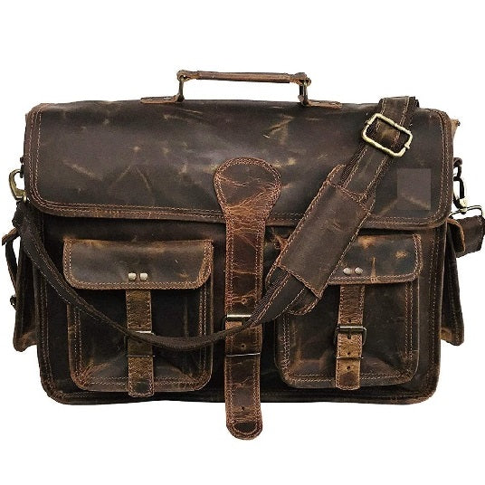 Genuine Leather Full Grain Messenger Bag