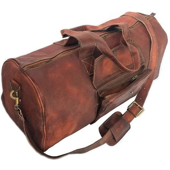 Genuine Leather Large Luggage Duffle Bag