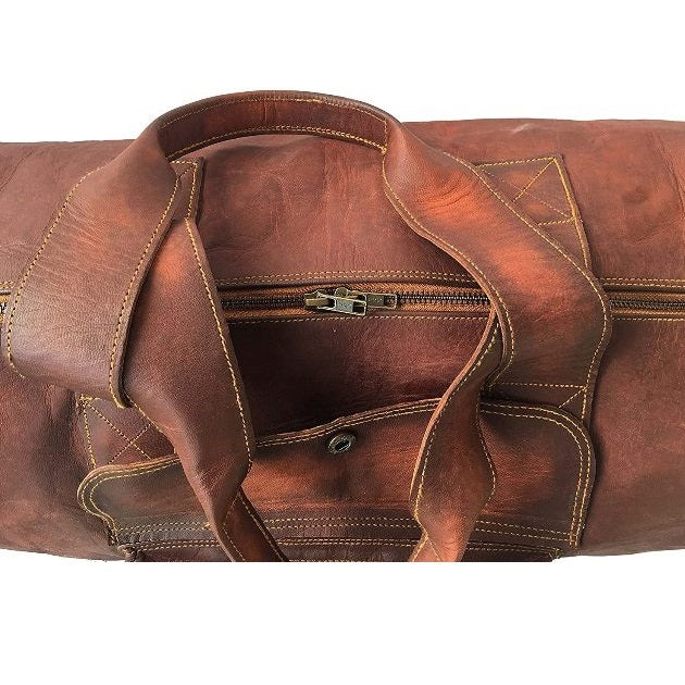 Genuine Leather Large Luggage Duffle Bag