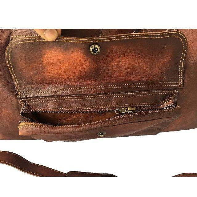 Genuine Leather Large Luggage Duffle Bag