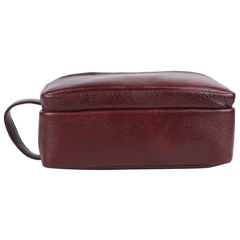 Genuine Leather Toiletry Bag Brown