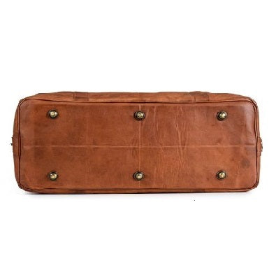 Genuine Leather Traveler Overnight Weekender Duffle Bag