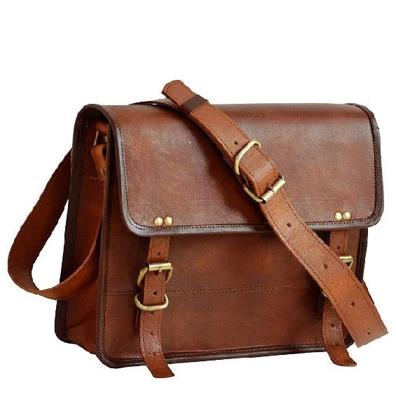 Genuine Small Leather Messenger Bag Women's