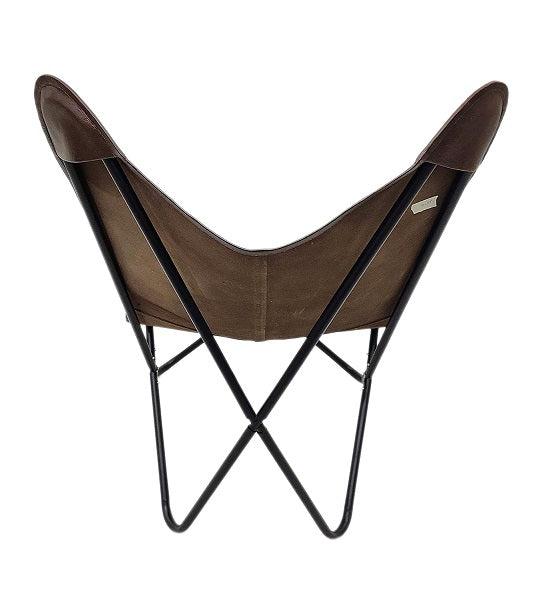 Handmade Brown Leather Butterfly Chair