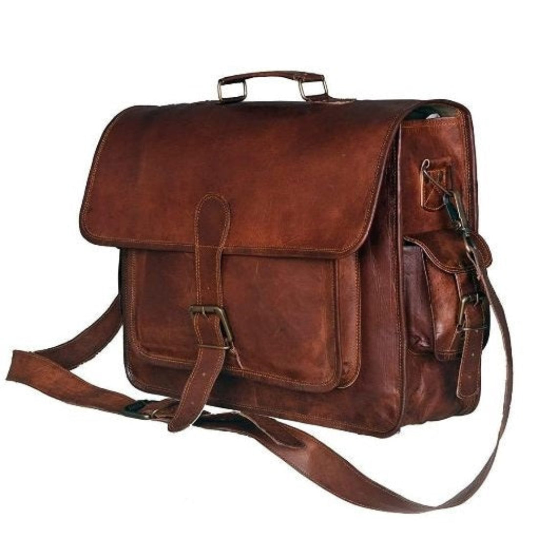 Handmade Leather Briefcase Satchel Bag