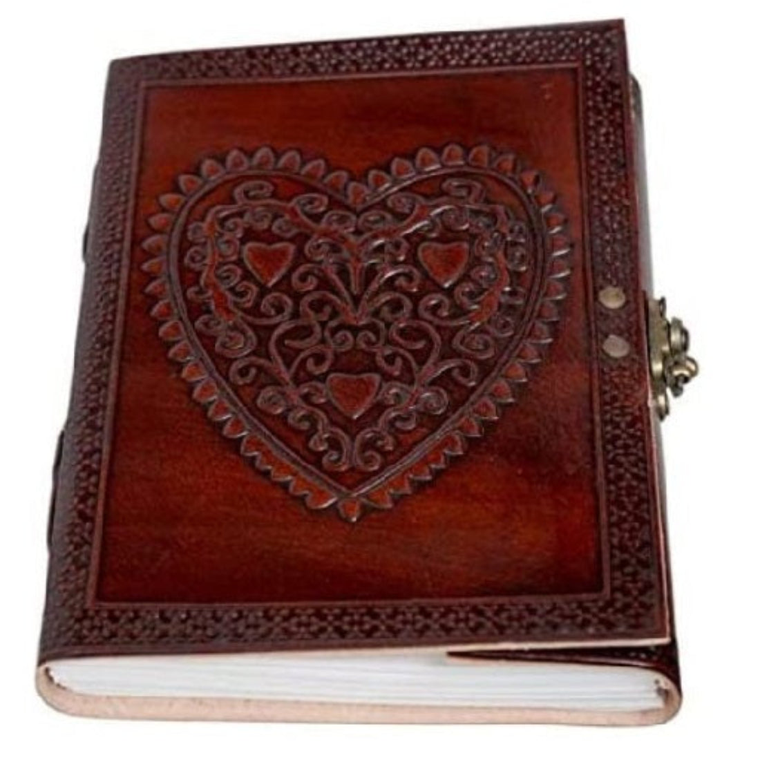 Handmade Leather Celtic Heart Design Notebook
