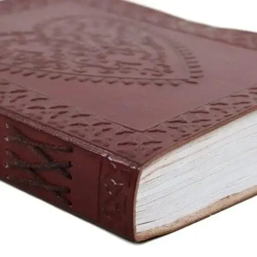Handmade Leather Celtic Heart Design Notebook