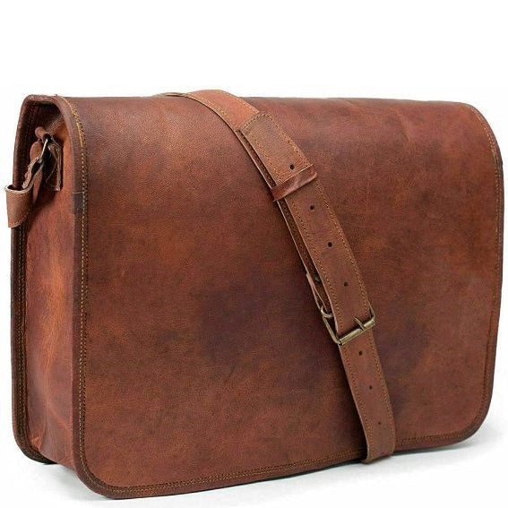 Handmade Leather Full Flap Messenger Bag