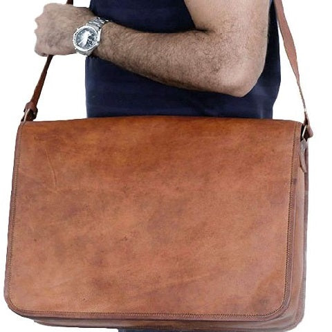 Handmade Leather Full Flap Messenger Bag