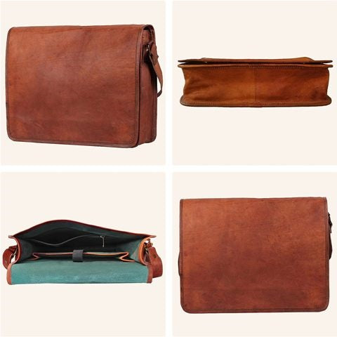 Handmade Leather Full Flap Messenger Bag