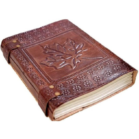 Handmade Leather Leaf Journal Notebook