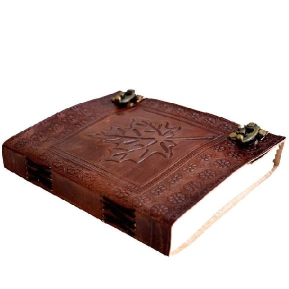 Handmade Leather Leaf Journal Notebook