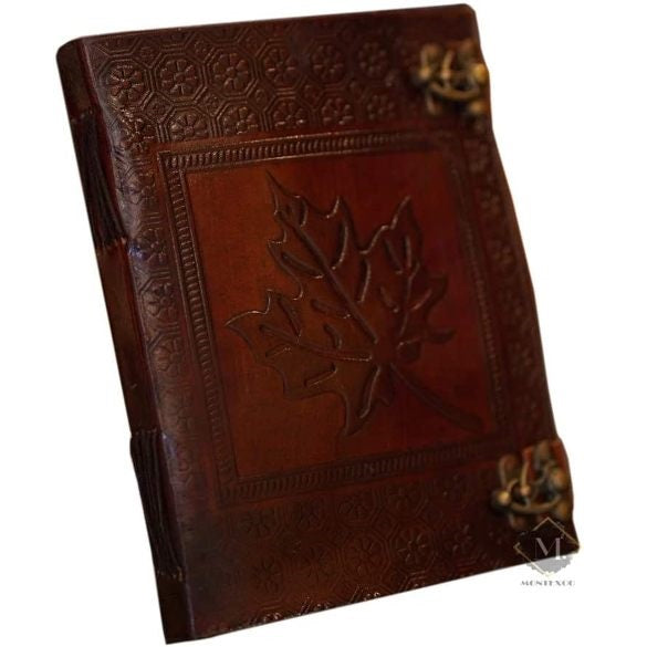 Handmade Leather Leaf Journal Notebook