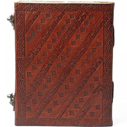 Handmade Vintage Brown Diary Three Stone Blue