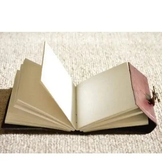 Handmade Vintage Brown Diary Three Stone Blue