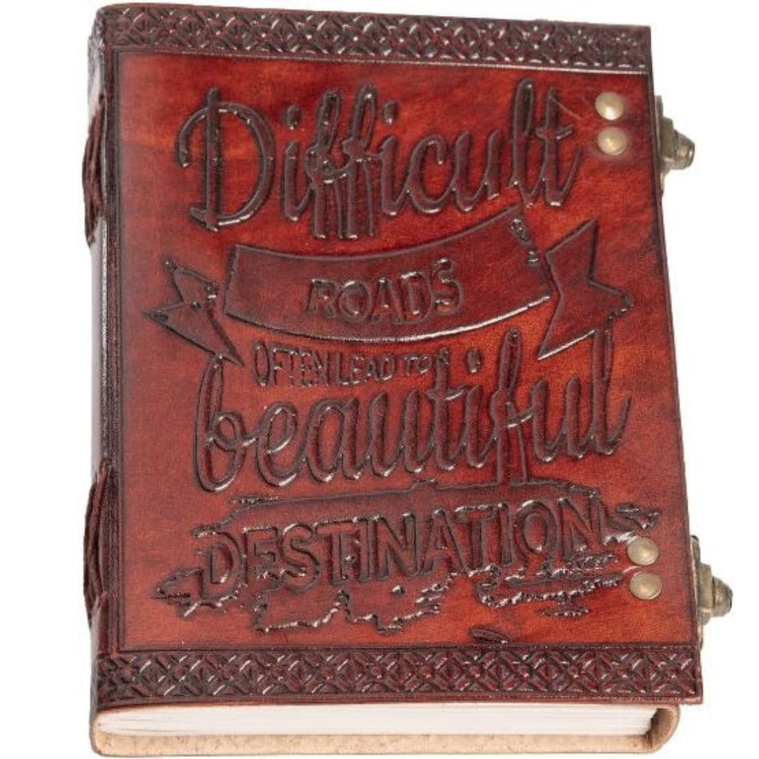 Leather Antique Difficult Road Journal