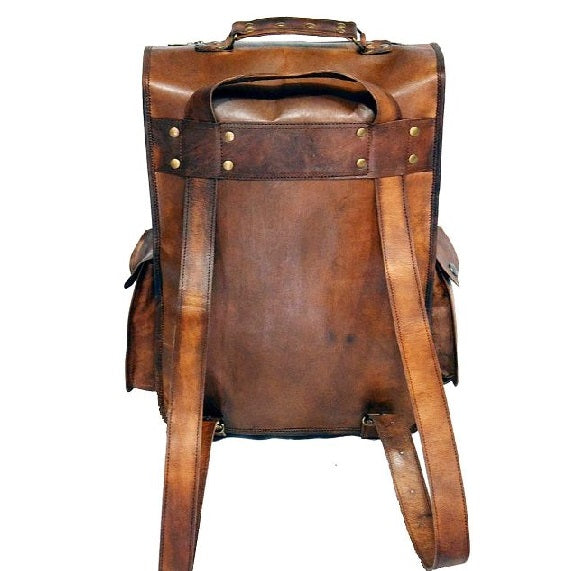 Leather Backpack Men Women