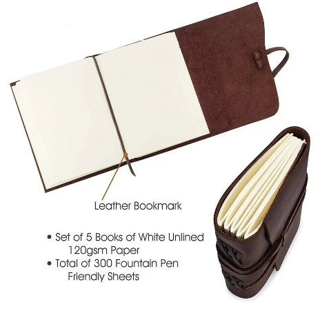 Leather  Bound Journal Notebook for Men Women